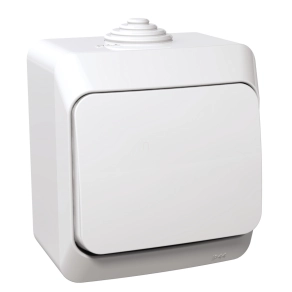   Schneider Electric Cedar Plus - WDE000510 - Egypólusú kapcsoló, IP44, fehér (101) 