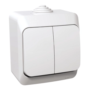   Schneider Electric Cedar Plus - WDE000551 - Csillárkapcsoló, jelzőfénnyel, IP44, fehér