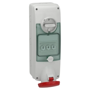   Schneider Electric Kaedra Box - PKB63R535 - Mureva PK (Unika) Falra szerelhető, reteszelhető aljzat, 3P+N+F, 6h, 63A, 415V, IP65, olvadóbiztosítós