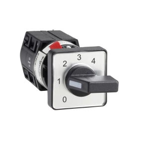   Schneider Electric Harmony K - K10D004QCH - komplett bütykös kapcsoló, 10A, Ø16 - 22mm furat, 1P, 30°, 4 fokozatú+0 léptetőkapcsoló