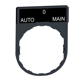   Schneider Electric Harmony XB4 - ZBY2185 - címketartó 30x40 mm, Ø22 készülékekhez, 8x27 mm felirati címkével, AUTO-O-MAIN
