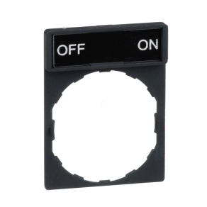   Schneider Electric Harmony XB4 - ZBY2367 - címketartó 30x40 mm, Ø22 készülékekhez, 8x27 mm felirati címkével, OFF-ON