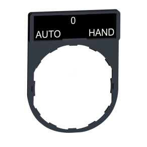   Schneider Electric Harmony XB4 - ZBY2385 - címketartó 30x40 mm, Ø22 készülékekhez, 8x27 mm felirati címkével, AUTO-O-HAND