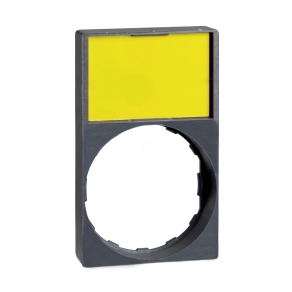   Schneider Electric Harmony XB4 - ZBY6H102 - címketartó 30x50 mm, kiemelkedő, Ø22 készülékekhez, 18x27 mm jelöletlen felirati címkével, fehér/sárga