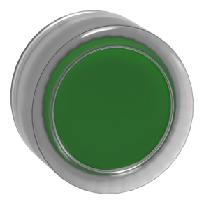   Schneider Electric Harmony XB4 - ZB4BP383 - fém nyomógomb fej, Ø22, visszatérő, védőmembrán, betehető címke, zöld