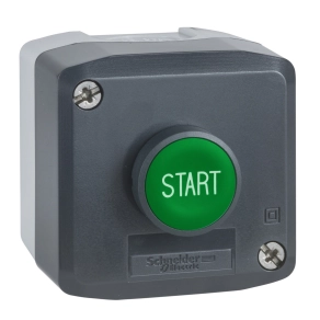   Schneider Electric Harmony XALD - XALD103 - tokozott nyomógomb, 1NO zöld nyomógomb, "Start" felirat