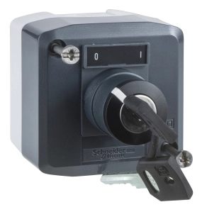 Schneider Electric Harmony XALD - XALD144E - tokozott kulcsos választókapcsoló, 2 állású, 1NO+1NC, "O-I" felirat