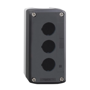   Schneider Electric Harmony XALD - XALD03H7 sötét szürke üres tokozat világosszürke aljzattal - 3 kivágás-UL/CSA tanúsított