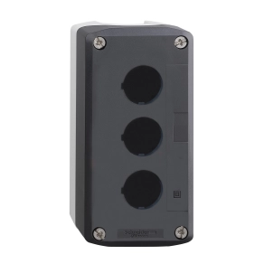 Schneider Electric Harmony XALD - XALD03H7 sötét szürke üres tokozat világosszürke aljzattal - 3 kivágás-UL/CSA tanúsított