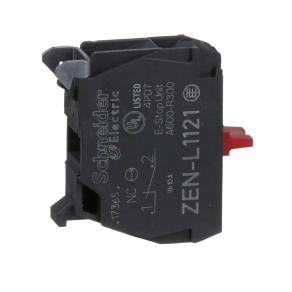   Schneider Electric Harmony XALD, XALK - ZENL1121 -érintkezőblokk, Ø22 készülékekhez, 1NC, hátsó rögzítés