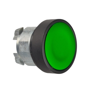   Schneider Electric Harmony XB4 - ZB4BA37 - fém nyomógomb fej, Ø22, visszatérő, zöld, fekete perem