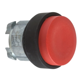   Schneider Electric Harmony XB4 - ZB4BL47 - fém nyomógomb fej, Ø22, kiemelkedő, piros, visszatérő, fekete perem