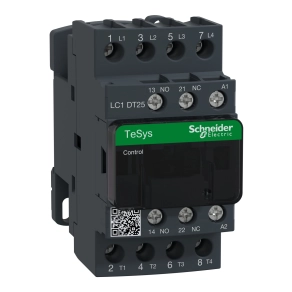 Schneider Electric TeSys D - LC1DT25P7 - AC mágneskapcsoló, 25A (AC1) , csavaros csatlakozású, 4Z pólus