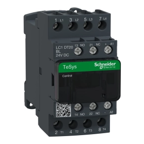   Schneider Electric TeSys D - LC1DT20BL - Kisfogy. DC mágneskapcsoló, 20A (AC1) , csavaros csatlakozás 4Z pólus