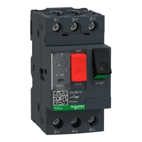 Schneider Electric TeSys - GV2ME16 - Motorvédő kapcsoló 9…14A, csavaros csatlakozás