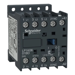   Schneider Electric TeSys K - LP1K0601BD - Mágneskapcsoló 6A, 1 nyitó, DC, 2,4 W