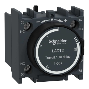   Schneider Electric TeSys D - LADT2 - Behúzáskésleltető segédérintkező blokk, 0,1…30s, csavaros csatlakozás