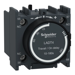 Schneider Electric TeSys D - LADT4 - Behúzáskésleltető segédérintkező blokk, 10…180s, csavaros csatlakozás