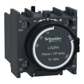 Schneider Electric TeSys D - LADR4 - Ejtéskésleltető segédérintkező blokk, 10…180s, csavaros csatlakozás