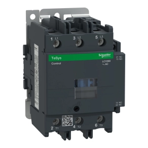   Schneider Electric TeSys D - LC1D80P5 - LC1D AC mágneskapcsoló, 37kW/80A (400V, AC3) , csavaros csatlakozás, 1Z+1NY,230VAC tekercsfeszültség, 50Hz