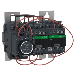   Schneider Electric TeSys D - LC3D18AP7 - 18,5kW (400V) , csillag - delta indító mechanikus retesszel, szerelőlapon