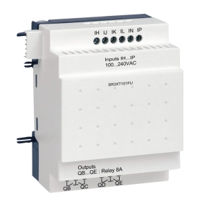   Schneider Electric Zelio Logic - SR3XT101FU - bővítőmodul, 6 DI, 4 DO relés, SR3FU 230 VAC bővíthető vezérlőhöz