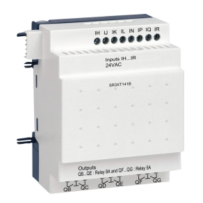   Schneider Electric Zelio Logic - SR3XT141B - bővítőmodul, 8 DI, 6 DO relés, SR3B 24 VAC bővíthető vezérlőhöz