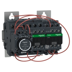   Schneider Electric TeSys D - LC3D32AP7 - 25kW (400V) , csillag - delta indító mechanikus retesszel, szerelőlapon