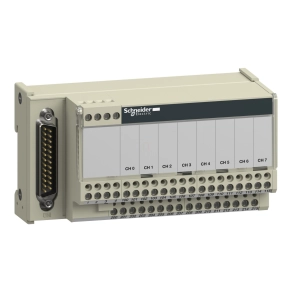   Schneider Electric Modicon ABE7 - ABE7CPA02 - elosztóblokk, 8 csatornás analóg Quantum/Premium/X80 I/O kártyákhoz, SUB-D25