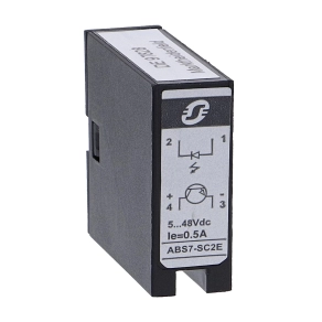 Schneider Electric Modicon ABE7 - ABS7SC2E - relé, SSR, kimeneti, tekercs 24 VDC, kimenet 5…48 VDC, 0,5 A, 10mm