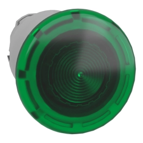   Schneider Electric Harmony XB4 - ZB4BW433 - fém világító nyomógomb fej, Ø22, visszatérő, Ø40 gombafejű, beépített LED-hez, zöld