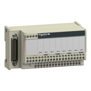 Schneider Electric Modicon ABE7 - ABE7CPA03 -elosztóblokk, 8 csatornás, analóg Quantum/Premium/X80 I/O kártyákhoz, SUB-D25