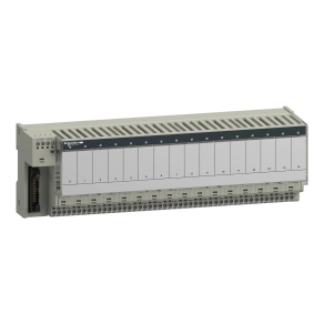 Schneider Electric Modicon ABE7 - ABE7P16T334 - elosztóblokk, 12 mm SSR/EMR relés, 16ki digitális csatorna, relé nélkül, biztosító/csatorna