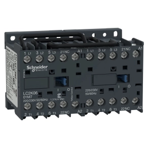 Schneider Electric TeSys K - LC2K1201M7 - Irányváltó mágneskapcsoló 12A, 1 nyitó, AC, 50/60 Hz