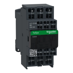   Schneider Electric TeSys D - LC1D183BD - DC mágneskapcsoló, 7,5kW/18A (400V, AC3) , rugós csatlakozás, 1Z+1NY