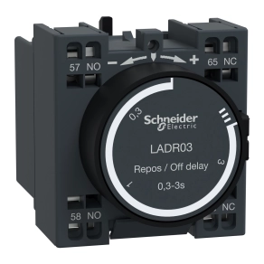 Schneider Electric TeSys D - LADR03 - Ejtéskésleltető segédérintkező blokk, 0,1…3s, rugós csatlakozás