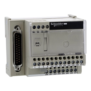 Schneider Electric Modicon ABE7 - ABE7CPA21 - elosztóblokk, 4 csatornás analóg Quantum/Premium/X80 I/O kártyákhoz, SUB-D25