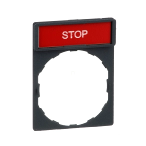   Schneider Electric Harmony XB4 - ZBY2304 - címketartó 30x40 mm, Ø22 készülékekhez, 8x27 mm felirati címkével, STOP