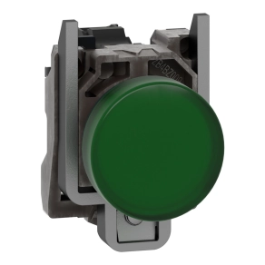   Schneider Electric Harmony XB4 - XB4BV63 - komplett fém BA9s foglalatos jelzőlámpa, Ø22, 250V, zöld