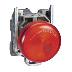   Schneider Electric Harmony XB4 - XB4BV64 - komplett fém BA9s foglalatos jelzőlámpa, Ø22, 250V, piros