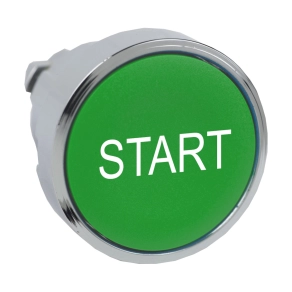   Schneider Electric Harmony XB4 - ZB4BA333 - fém nyomógomb fej, Ø22, visszatérő, zöld, "START"