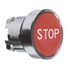   Schneider Electric Harmony XB4 - ZB4BA434 - fém nyomógomb fej, Ø22, visszatérő, piros, "STOP"