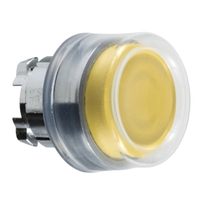   Schneider Electric Harmony XB4 - ZB4BP5 - fém nyomógomb fej, Ø22, visszatérő, kiemelkedő, gumisapkás, sárga