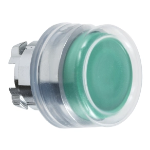   Schneider Electric Harmony XB4 - ZB4BP38 - fém nyomógomb fej, Ø22, visszatérő, gumisapkás, betehető címke, zöld