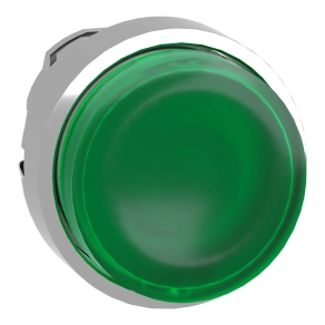  Schneider Electric Harmony XB4 - ZB4BW133 - fém világító nyomógomb fej, Ø22, visszatérő, LED-es, kiemelkedő, zöld