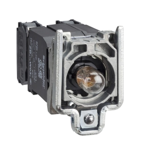   Schneider Electric Harmony XB4 - ZB4BW035 - fém jelzőlámpa és érintkező blokk rögzítő aljzattal, BA9s izzós, transzformátoros, 1NO+1NC, 120VAC