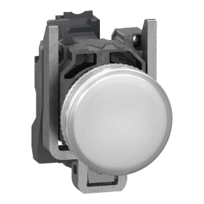   Schneider Electric Harmony XB4 - XB4BVB1 - komplett fém LED jelzőlámpa, Ø22, 24VAC/DC, fehér