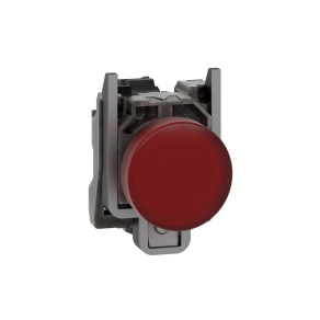   Schneider Electric Harmony XB4 - XB4BVB4 - komplett fém LED jelzőlámpa, Ø22, 24VAC/DC, piros