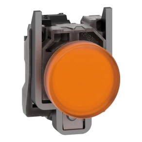   Schneider Electric Harmony XB4 - XB4BVB5 - komplett fém LED jelzőlámpa, Ø22, 24VAC/DC, narancssárga
