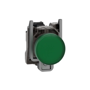   Schneider Electric Harmony XB4 - XB4BVG3 - komplett fém LED jelzőlámpa, Ø22, 120VAC, zöld